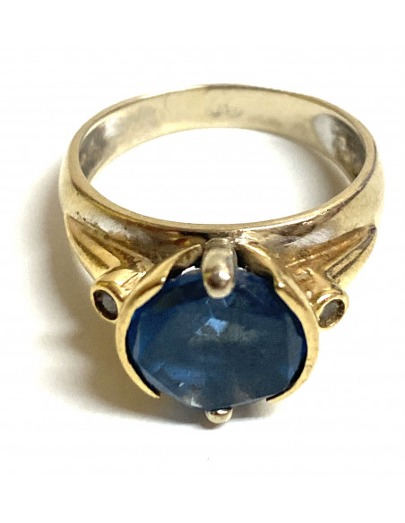 Anillo Agua Marina Bicolor