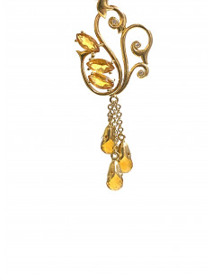 Colgante ámbar y diamantes