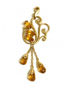 Colgante ámbar y diamantes 2