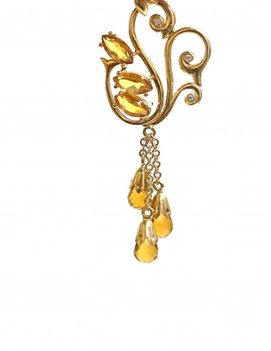 Colgante ámbar y diamantes