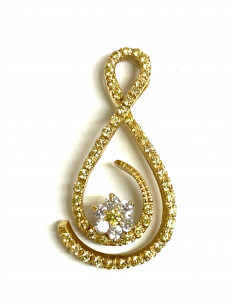 Colgante Citrinos Flor 2