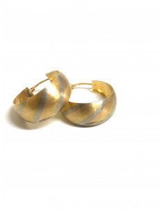 Aros oro bicolor 2