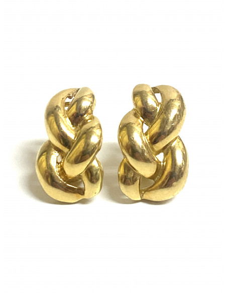 Pendientes oro trenzados