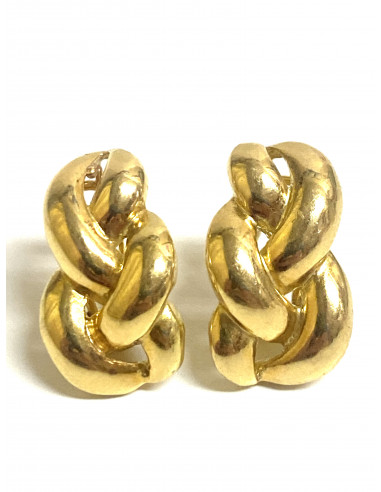 Pendientes oro trenzados