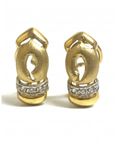 Pendientes en oro de 18 kilates y circonitas 2