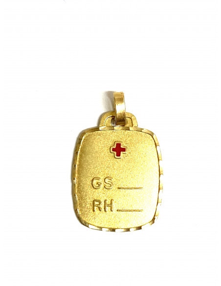 Grupo Sanguíneo en oro de 18kilates.