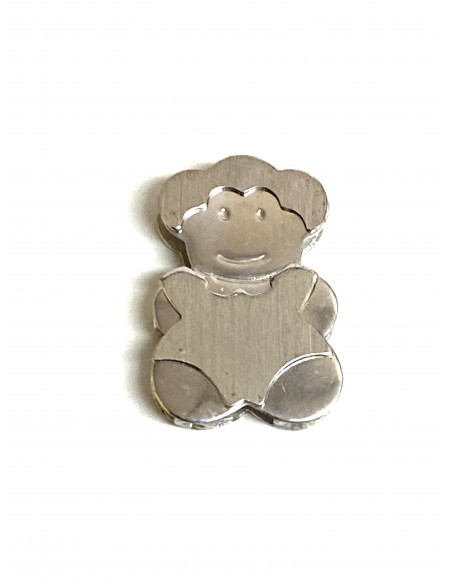 Colgante Muñeco en oro blanco de 18 kilates