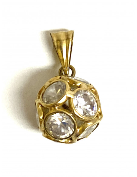 Colgante en bola con circonitas