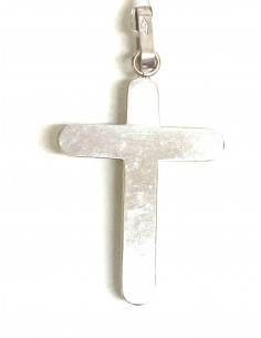 Cruz Cristo Oro Blanco 2