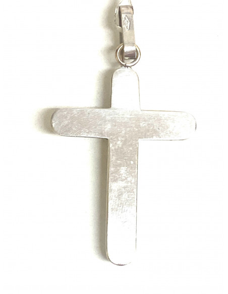 Cruz Cristo Oro Blanco