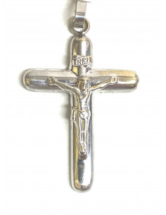 Cruz Cristo Oro Blanco