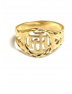 Anillo oro con monograma
