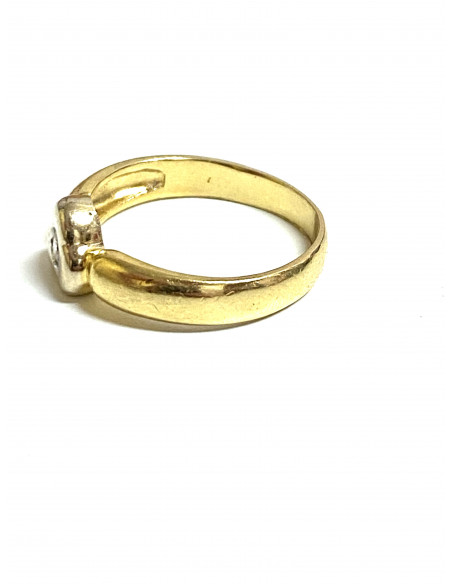 Anillo trébol diamante