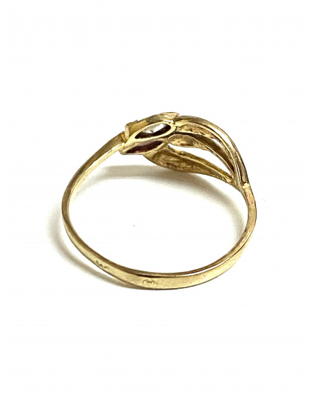 Anillo oro con circonitas