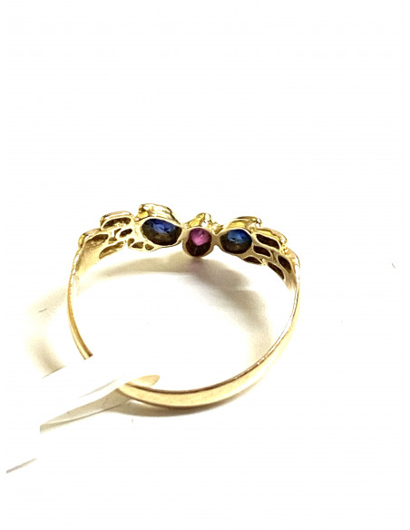Anillo mujer oro y circonitas
