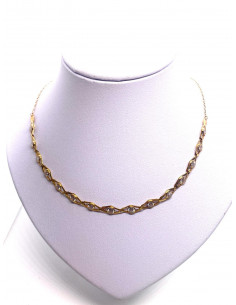 Gargantilla oro y circonitas