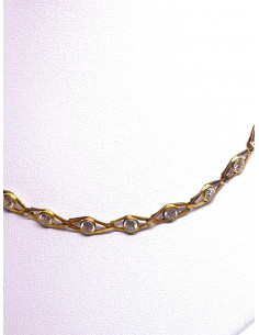 Gargantilla oro y circonitas 2