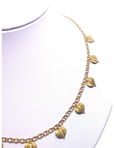 Gargantilla Colgantes Hojas