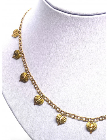 Gargantilla Colgantes Hojas