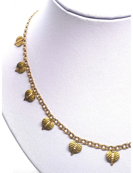 Gargantilla Colgantes Hojas