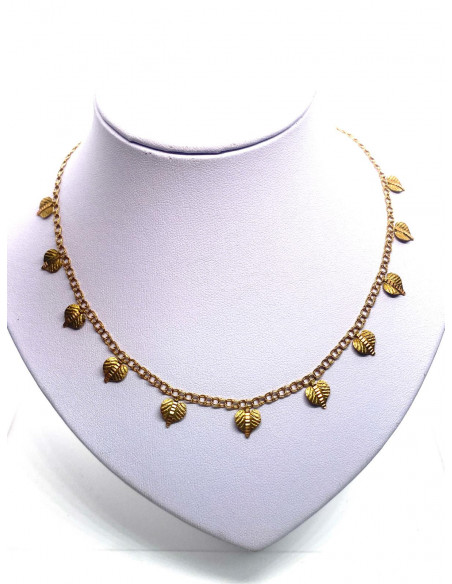 Gargantilla Colgantes Hojas