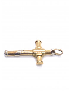 Cruz Bicolor en oro 2
