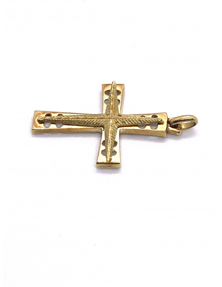 Cruz Oro Entallada