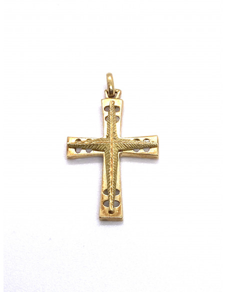 Cruz Oro Entallada