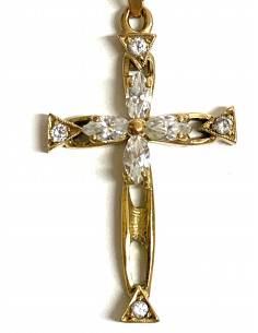 Cruz oro y circonitas 2